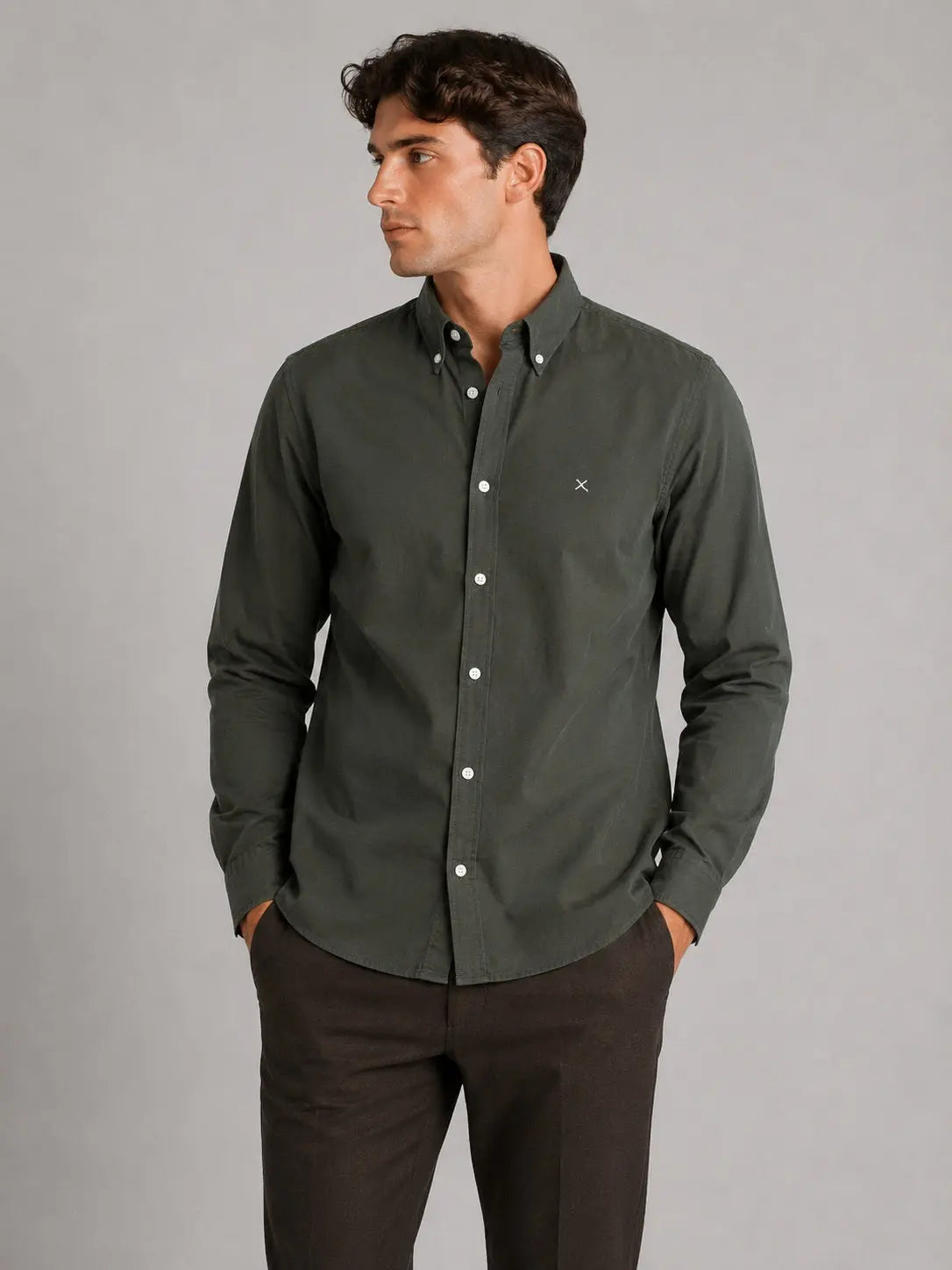Eske Oxfordskjorte - Dark Forest Clean Cut Copenhagen