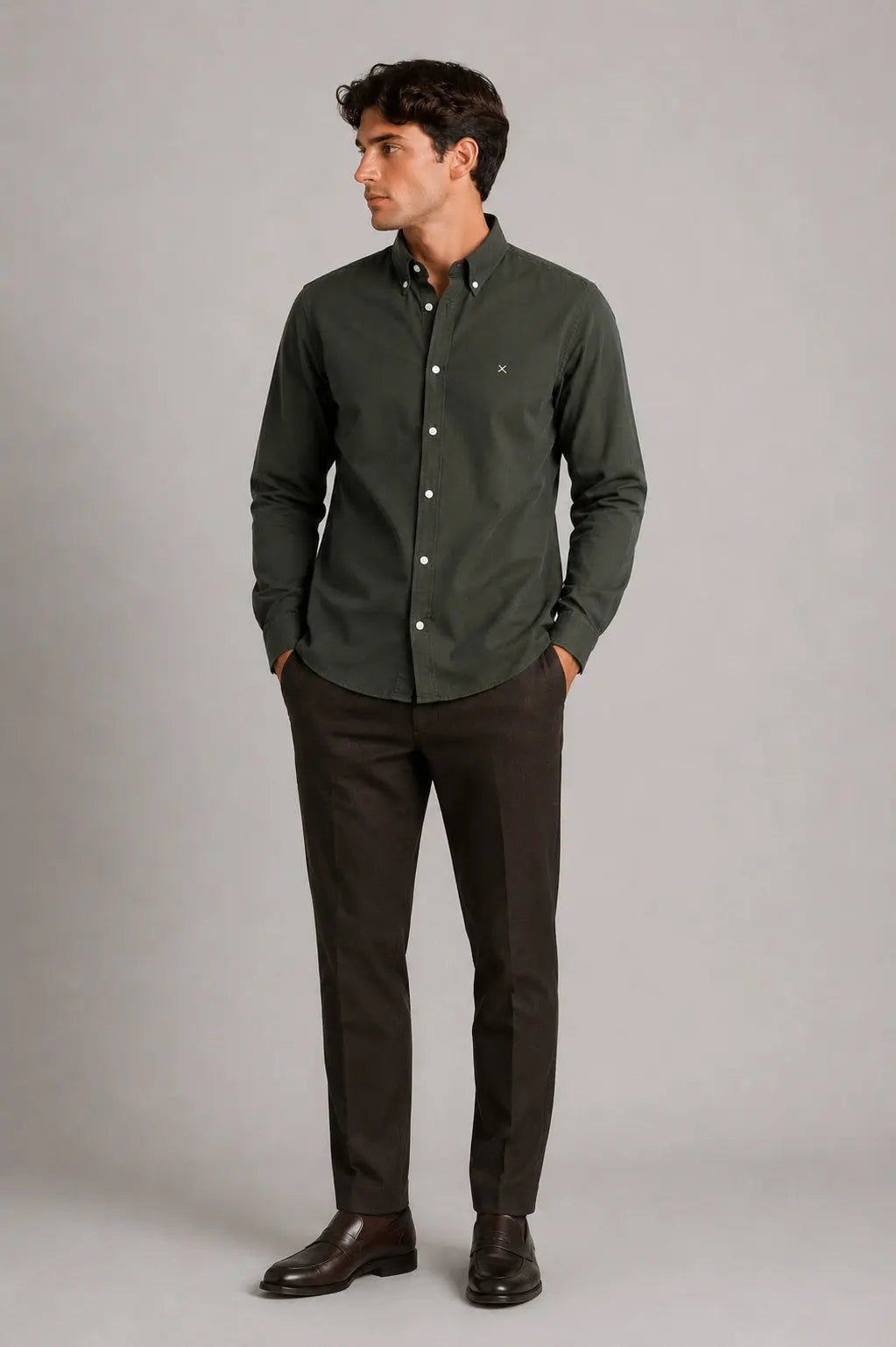 Eske Oxfordskjorte - Dark Forest Clean Cut Copenhagen