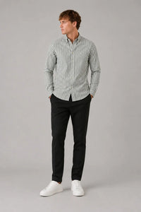 Eske Oxfordskjorte Stripe - Green Clean Cut Copenhagen