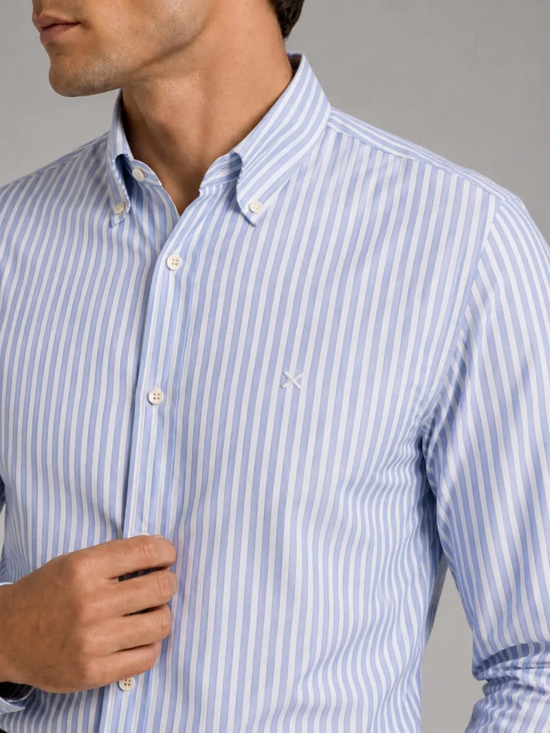 Eske Oxfordskjorte Stripe - Light Blue Clean Cut Copenhagen