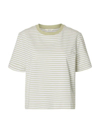 Essential Boxy Stripet T-Skjorte - Lint Stripes Selected Femme