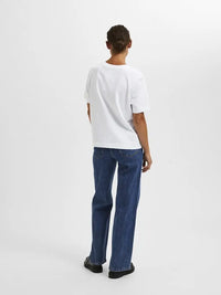 Essential Boxy T-Skjorte - Bright White Selected Femme