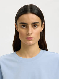 Essential Boxy T-Skjorte - Cashmere Blue Selected Femme