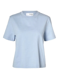 Essential Boxy T-Skjorte - Cashmere Blue Selected Femme