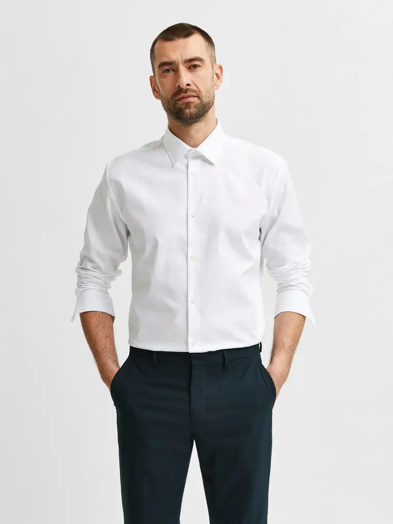 Ethan Regular Fit Skjorte - Bright White Selected Homme