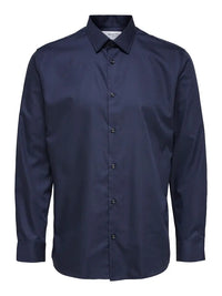 Ethan Slim Fit Skjorte - Peacoat Selected Homme