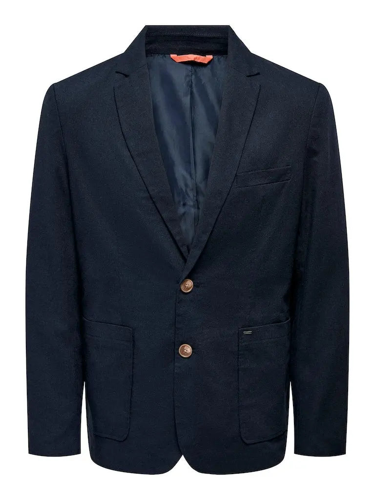 Leo/Eve Casual Linblazer - Dark Navy Only & Sons