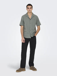 Eye Resort Skjorte SS - Castor Grey Only & Sons