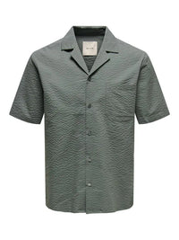 Eye Resort Skjorte SS - Castor Grey Only & Sons