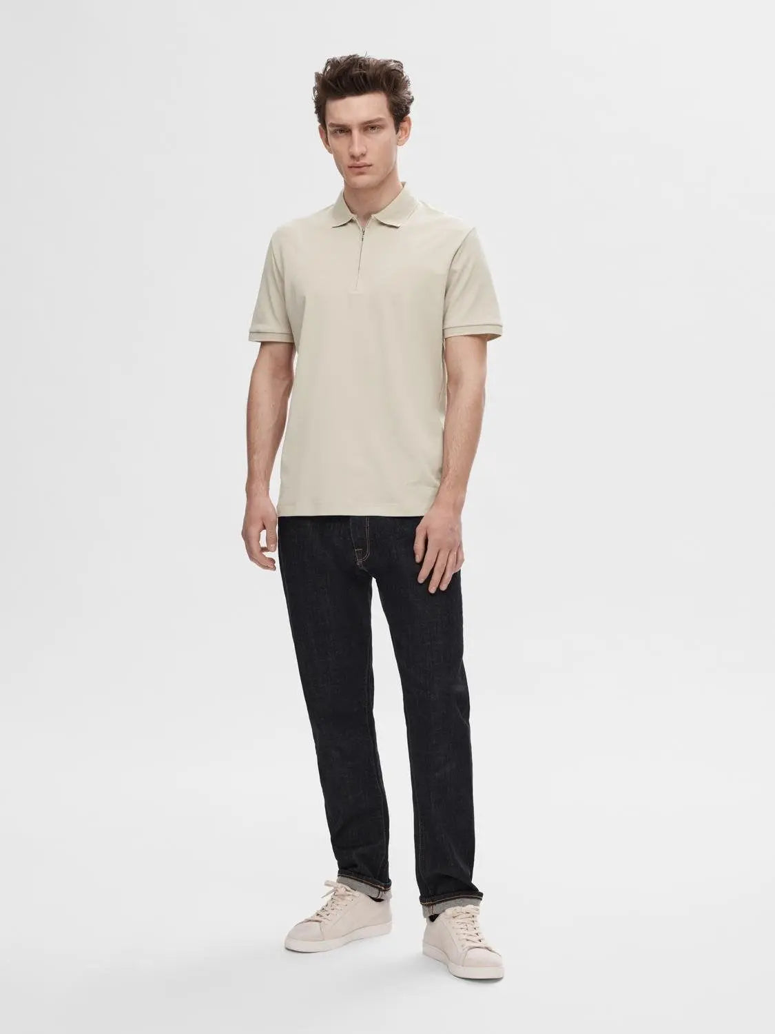 Fave Polo - Oatmeal Selected Homme