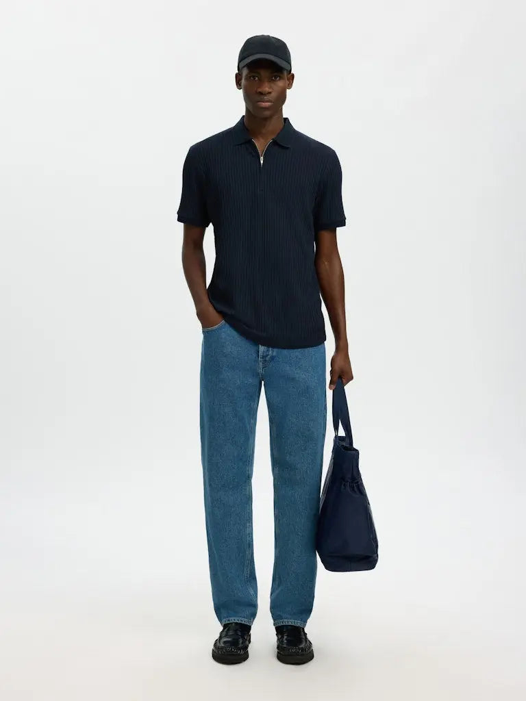 Fave Polo Structure - Sky Captain Selected Homme