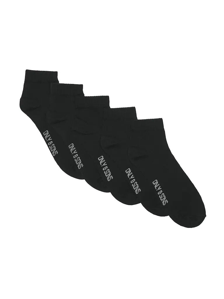Finch Quarter Ankelsokker 5-pack - Black Only & Sons