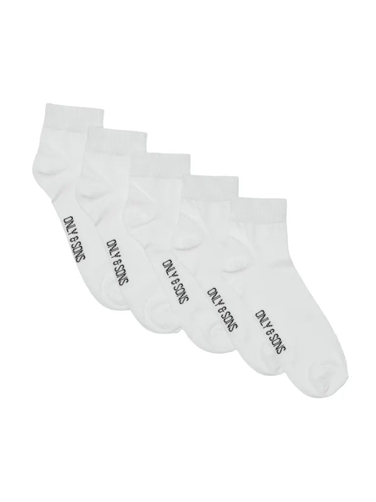 Finch Quarter Ankelsokker 5-pack - White Only & Sons