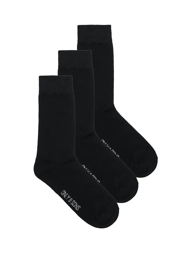 Finch Sokker 3-pack - Black Only & Sons
