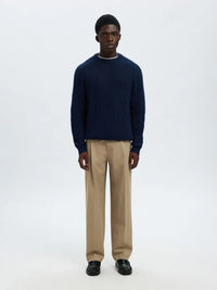 Finn Loose Flex Pants - Greige Selected Homme