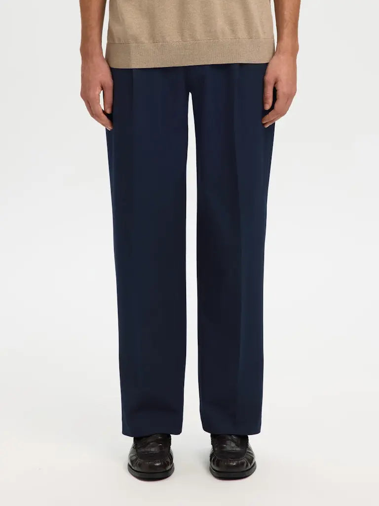 Finn Loose Flex Pants - Navy Blazer Selected Homme