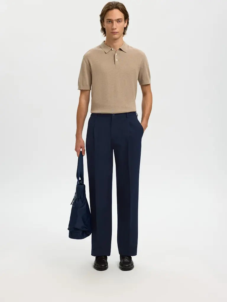 Finn Loose Flex Pants - Navy Blazer Selected Homme