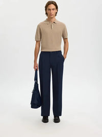 Finn Loose Flex Pants - Navy Blazer Selected Homme
