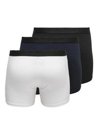 Fitz Solid 3-pack Boxer - Ass Farver Only & Sons