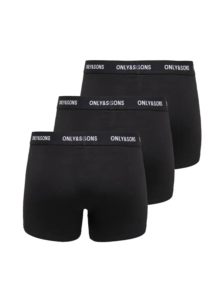 Fitz Solid 3-pack Boxer - Black Only & Sons