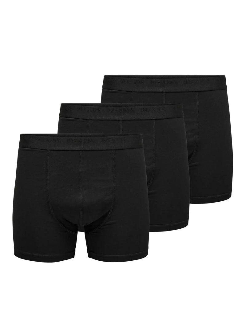 Fitz Solid 3-pack Boxer - Black Only & Sons