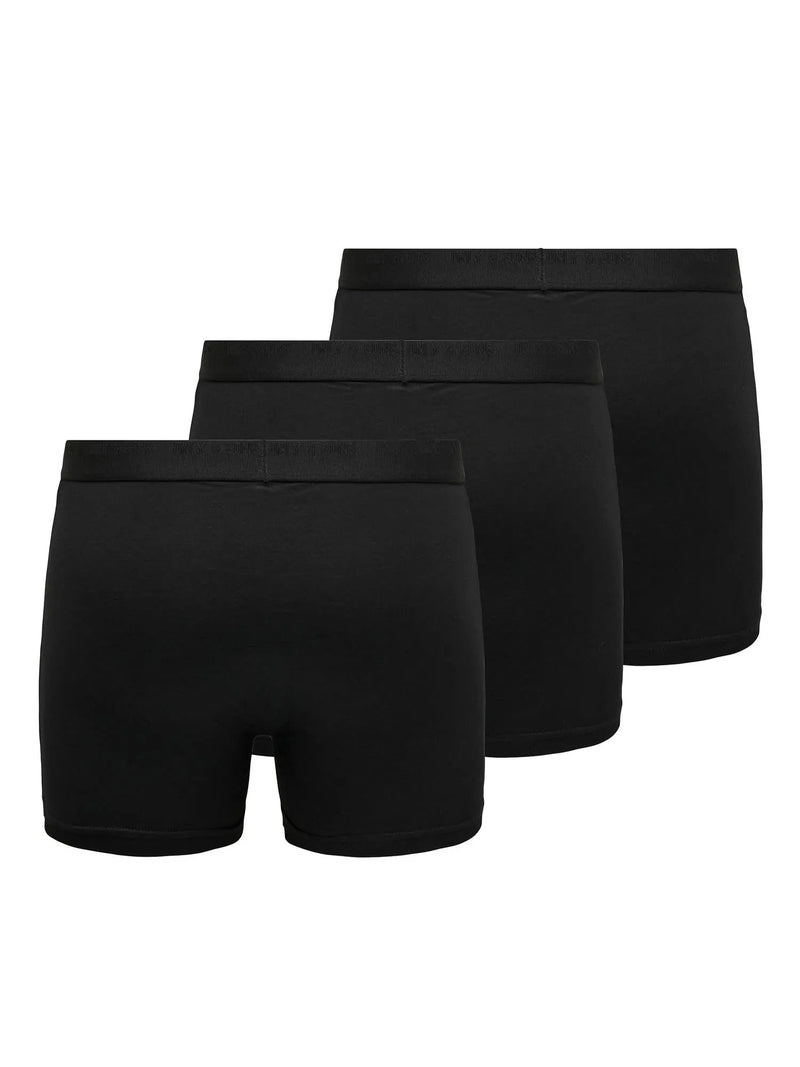 Fitz Solid 3-pack Boxer - Black Only & Sons