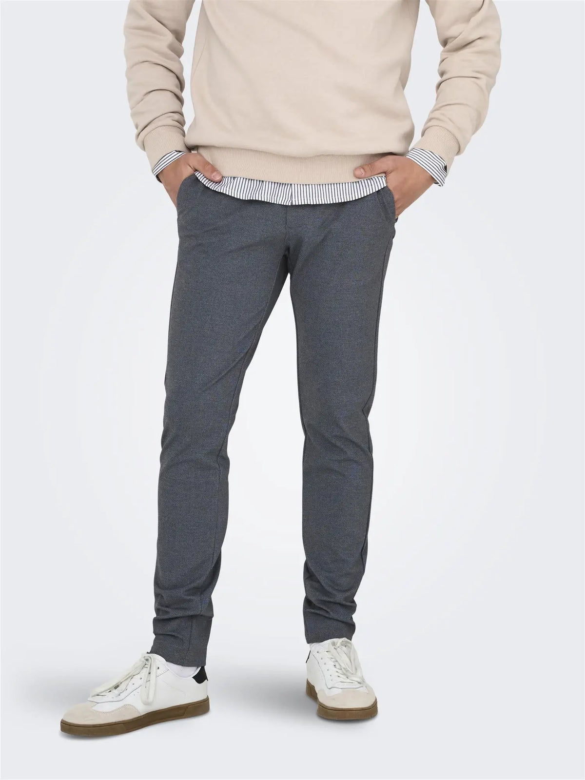 Flex Pant Ditsy 020934 - Dark Navy Only & Sons