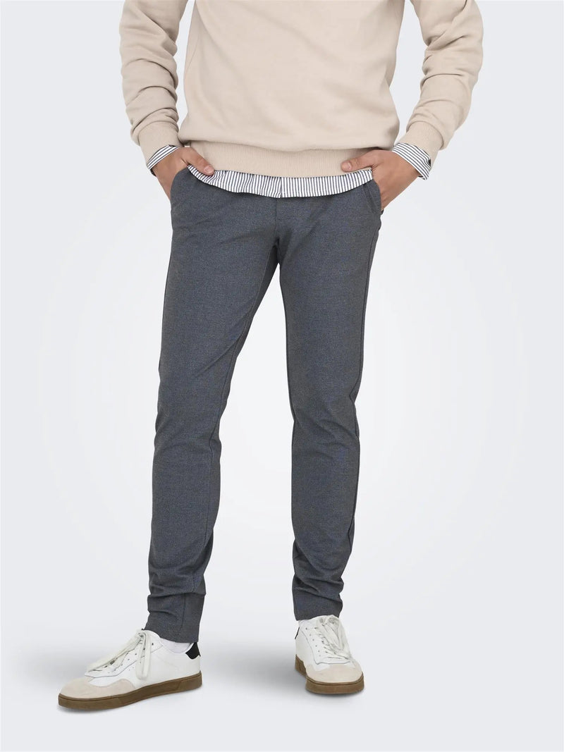 Flex Pant Ditsy 020934 - Dark Navy Only & Sons