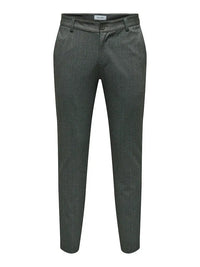 Flex Pant Herringbone 02093 - Black Rutet Only & Sons