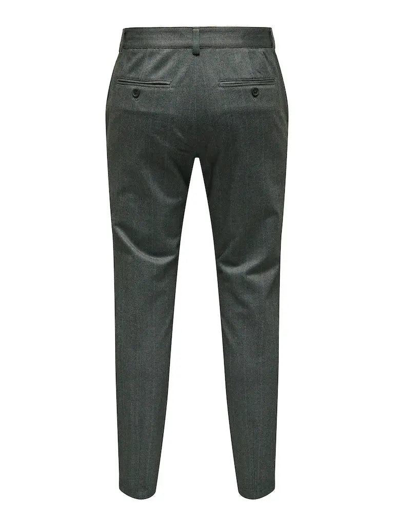 Flex Pant Herringbone 02093 - Black Rutet Only & Sons