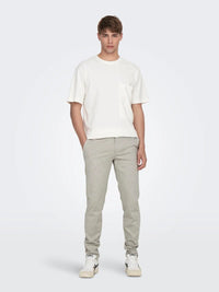 Flex pant 0209 Melange - Chinchilla Only & Sons