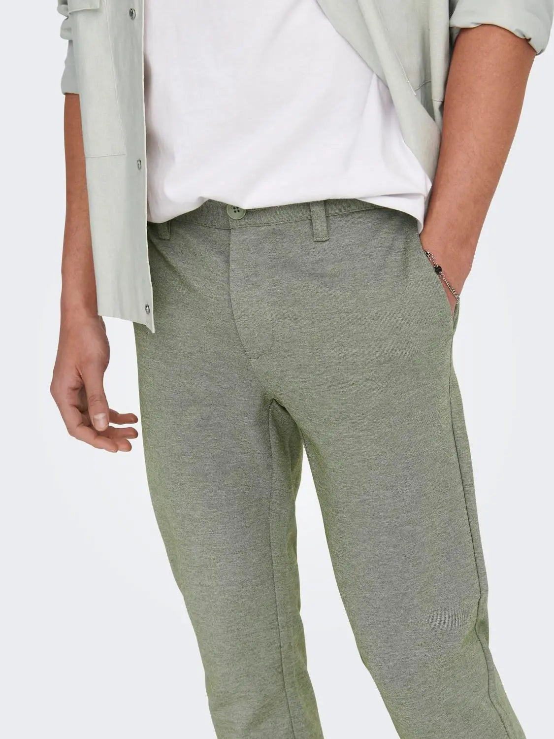 Flex pant 0209 Melange - Olive Night Only & Sons