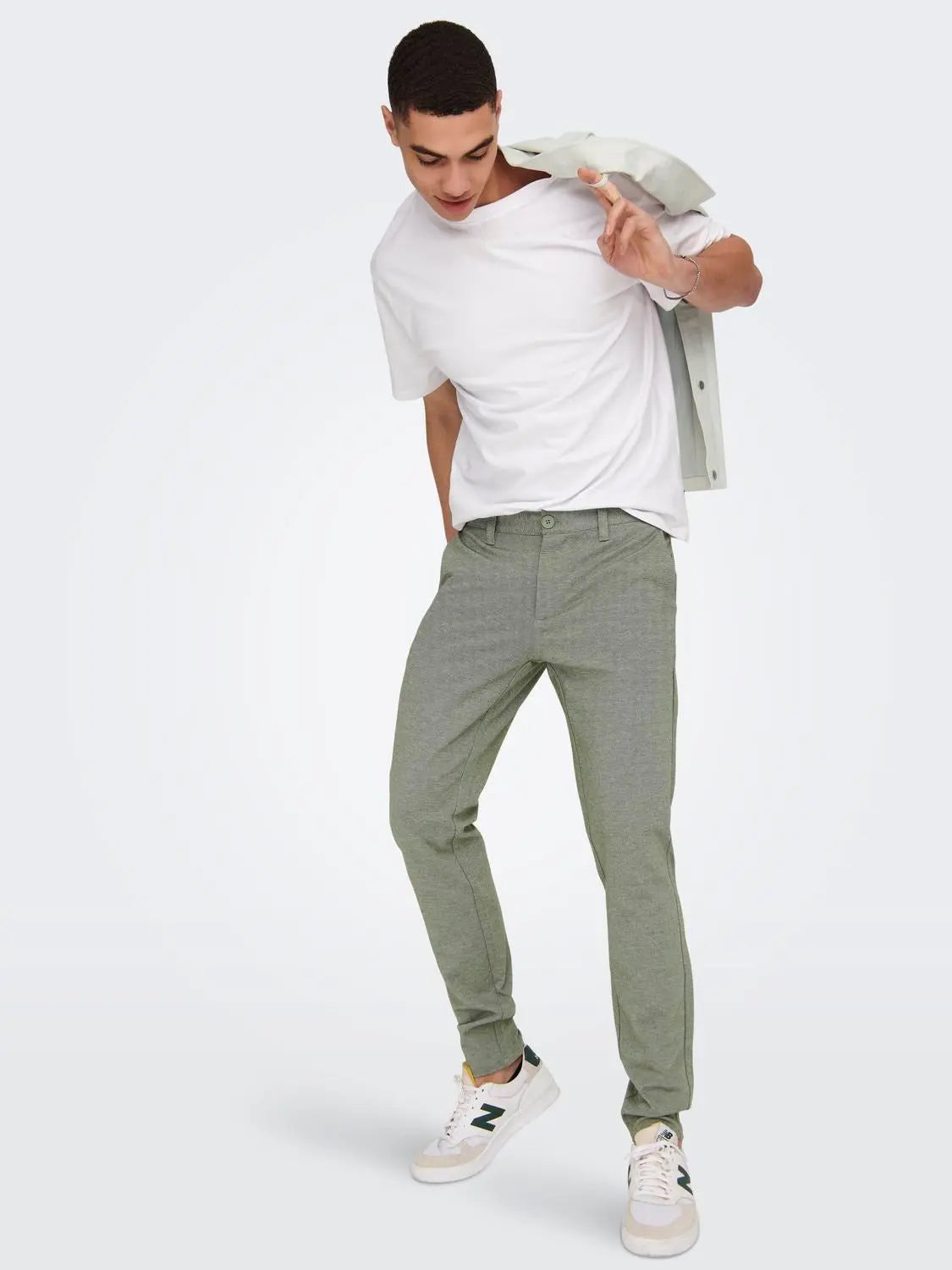 Flex pant 0209 Melange - Olive Night Only & Sons