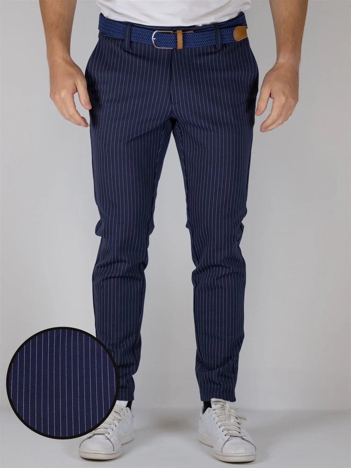 Flex pant  3727 Pinstripe - Night Sky Only & Sons