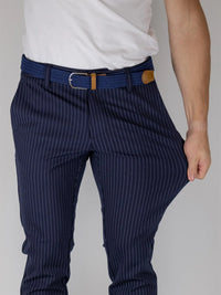 Flex pant  3727 Pinstripe - Night Sky Only & Sons