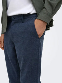 Flex pant Brushed 0353 - Blue Nights Only & Sons