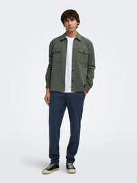 Flex pant Brushed 0353 - Blue Nights Only & Sons