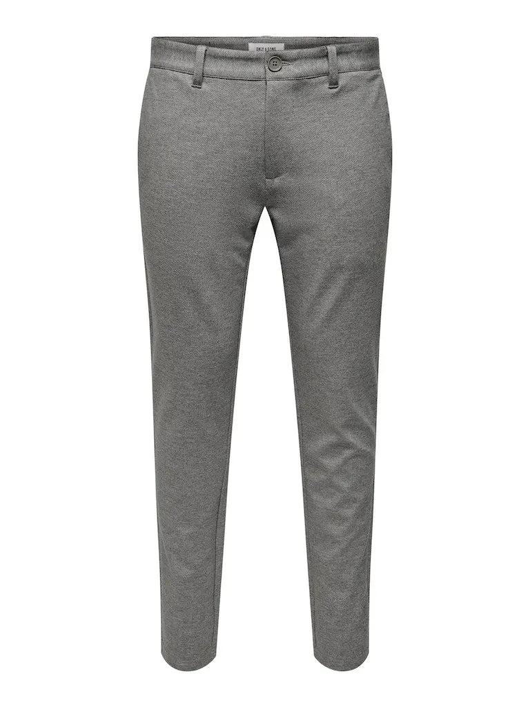 Flex pant Herringbone 2911 - Chinchilla Only & Sons