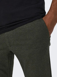 Flex pant Herringbone 2911 - Olive Night Only & Sons