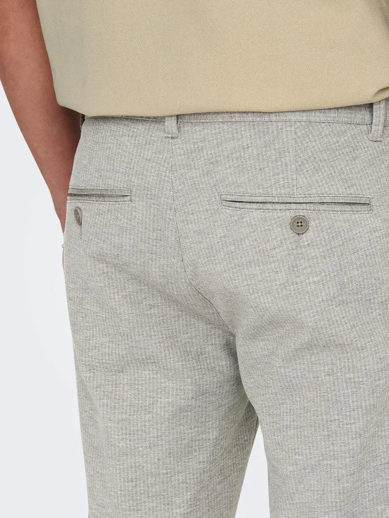 Flex pant Stripe 02091 - Chinchilla Only & Sons