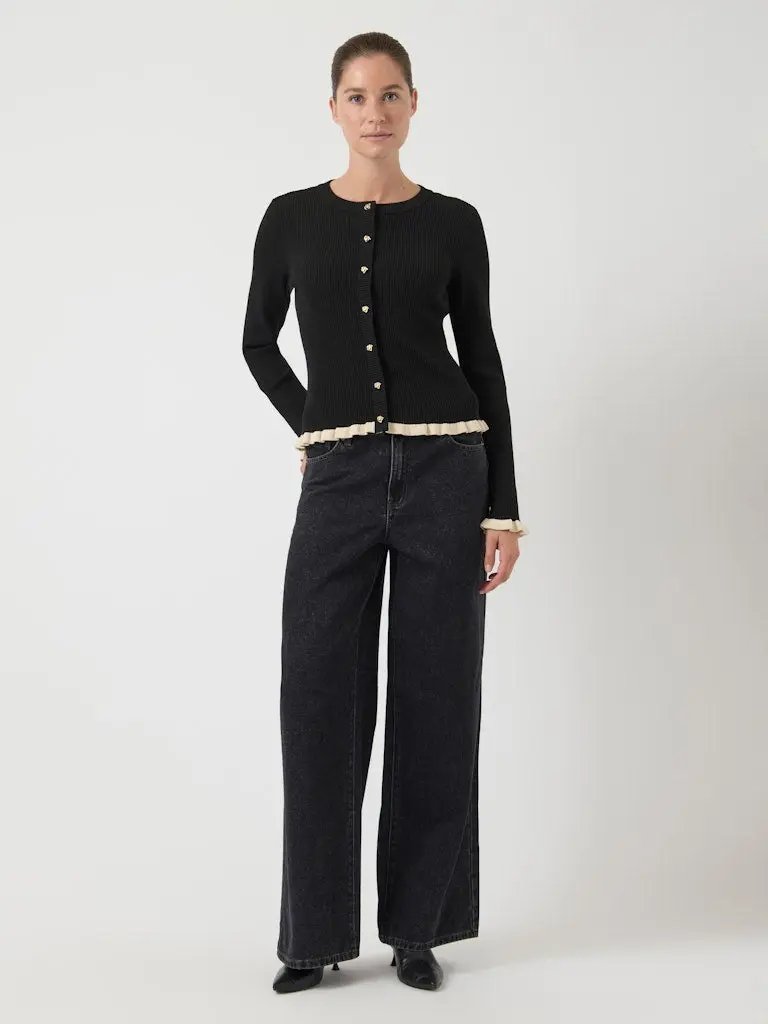 Floma Cardigan - Black Detail Y.A.S