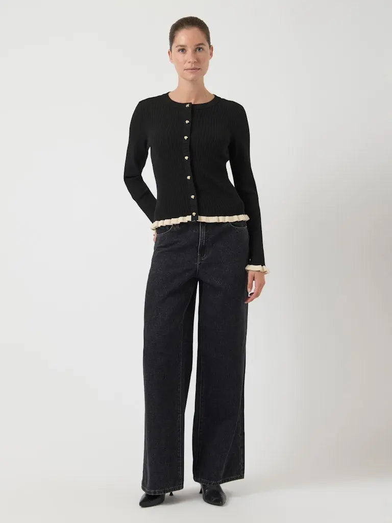 Floma Cardigan - Black Detail Y.A.S