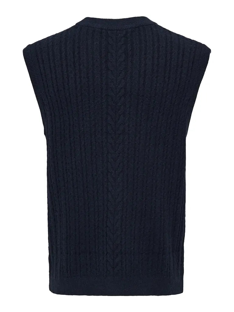 Flynn Strikket Vest - Navy Blazer Only & Sons