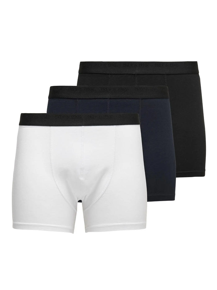 Fritz Solid 3-pack Boxer - Ass Farver Only & Sons
