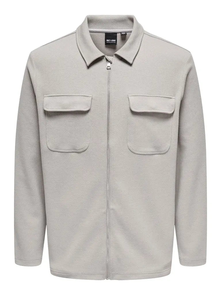 Kodyl Overshirt m/Full Zip - Ash Only & Sons