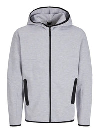 Fusion Hettegenser m/zip - Light Grey Melange Jack&Jones