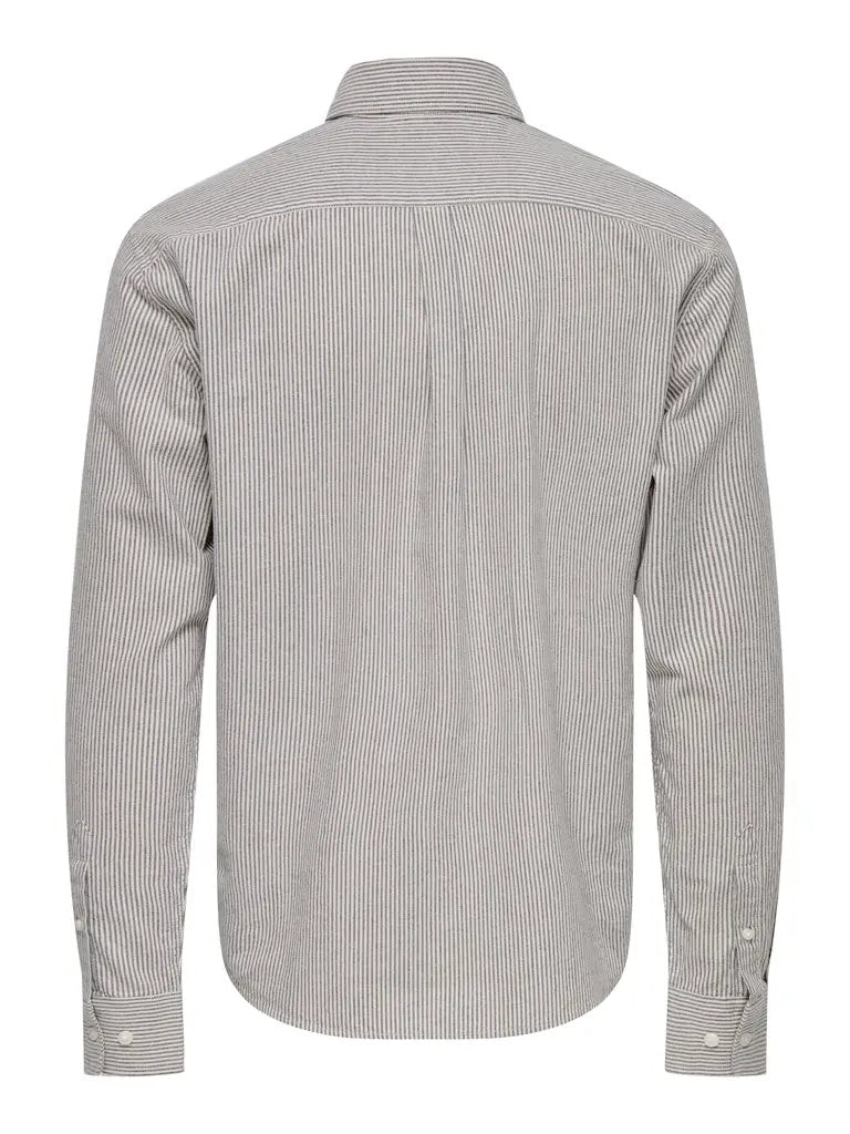 Gaton Regular Skjorte - Blue Night Stripe Only & Sons