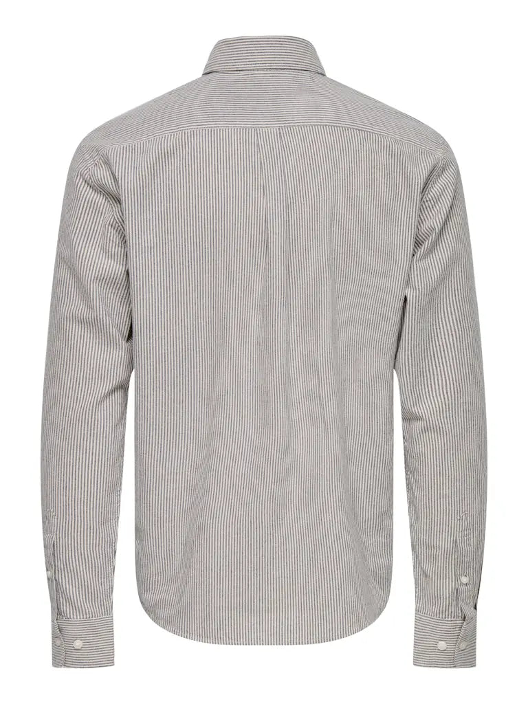 Gaton Regular Skjorte - Blue Night Stripe Only & Sons
