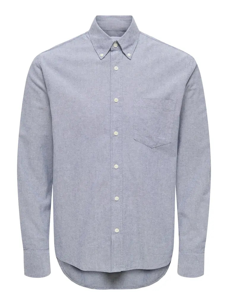 Gaton Regular Skjorte - Blue Nights Only & Sons