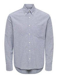Gaton Regular Skjorte - Blue Nights Only & Sons